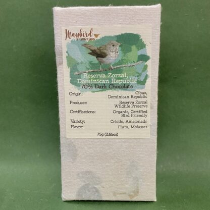 Zorzal Chocolate bar front of packaging